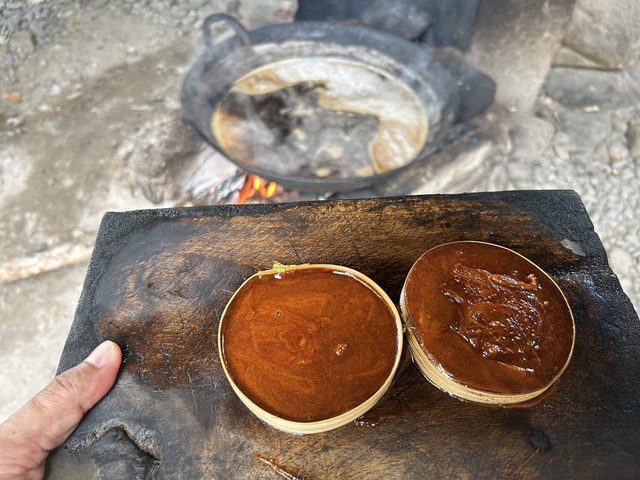 Traditional palm sugar production